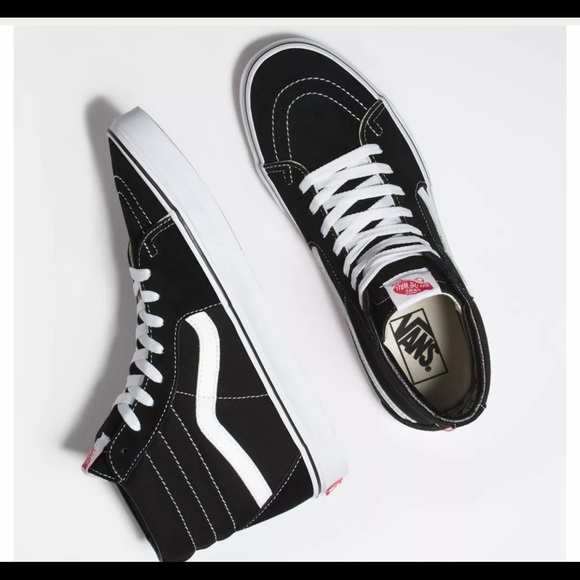 Vans Shoes - Classic Black & White Vans Sk8-Hi…worn but in very good condition. US W9.5/M8